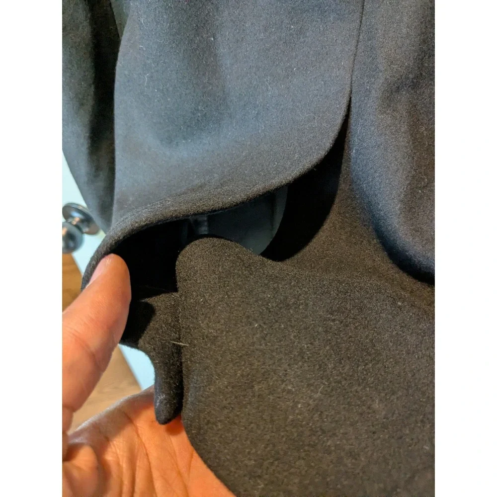 Hart Schaffner Marx Men's Black Pilot Topper Wool‎ Blend Coat Size 46R NEW